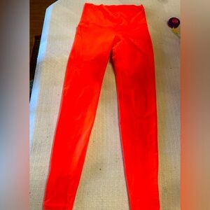Old Navy NEON ORANGE HIGH WAIST FULL LENGTH LEGGINGS M. SOFT. POWERSOFT